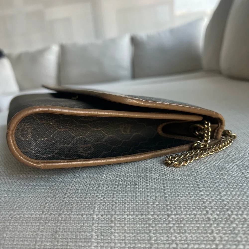 Dior Brown Honeycomb Coated Canvas Chain Crossbody Bag Dark brown - Picture 4 of 8